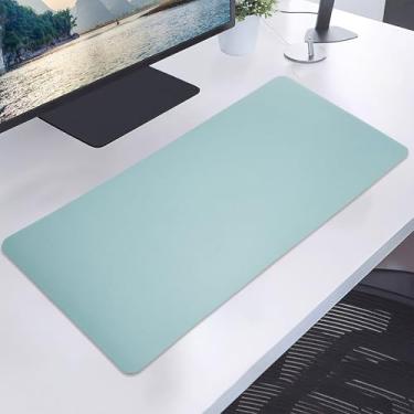 Imagem de Protetor de mesa de couro PU antiderrapante de 59,9 cm x 30 cm, à prova d'água, tapete de mouse pad ultrafino, para escritório e casa