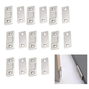 Imagem de Fecho Magnetico 8 Peças Ima Trava Fecha Porta Janela Gaveta Armario Multiuso Ultrafino