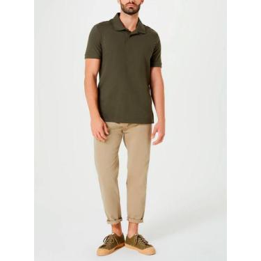 Imagem de Camisa Polo Hering N3A7 Masculina Malha em Algodao T. P/EXG, EXG, Nat,