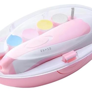 Imagem de Cortador de Unhas Elétrico para Bebê e Infantil, Aparador com Estojo, Rosa-Bebê