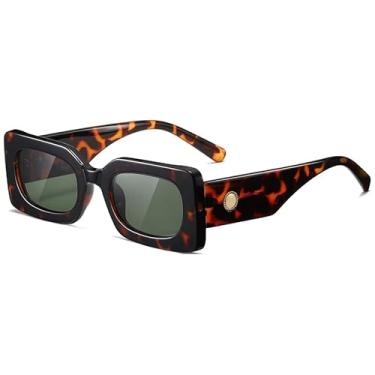 Imagem de Óculos de sol quadrados modernos para mulheres e homens, design clássico, minimalista, óculos de sol, Carapaça de tartaruga/G15