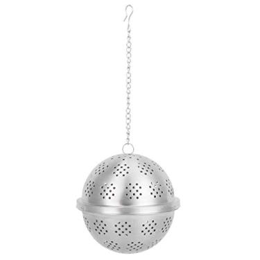 Imagem de Pssopp Infusor do Filtro de chá, Filtração Fortificada de Malha Uniforme, Durabilidade Aço Inoxidável, Uso Multiuso, Design Resistente a Arranhões, Trava Rotativa Conveniente, Acessórios Cozinha, (L)