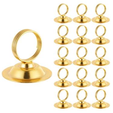 Imagem de Porta-cartões de mesa Urban Deco, pacote com 16 unidades Steel Gold