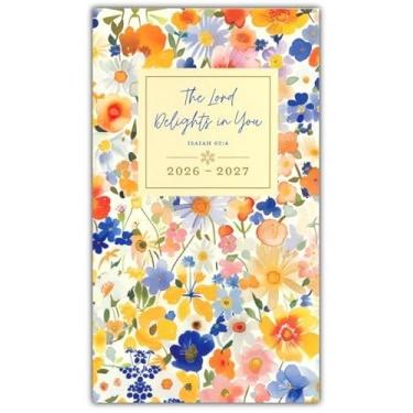 Imagem de Faithfully Yours Calendário de bolso e agenda 2026-2027 (The Lord Delights in You)