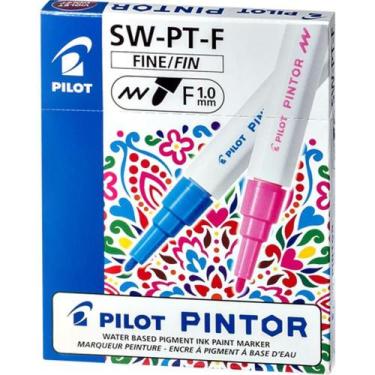 Imagem de Marcador Artístico Pintor Branco 1.0MM Ponta Fina (caixa com 6 Unidade