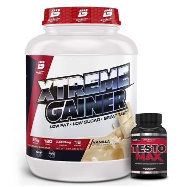 Imagem de Kit Whey Protein Xtreme Gainer 2,772g + Testosterona Testo Max 60 Tábs - Bio Sport-Unissex