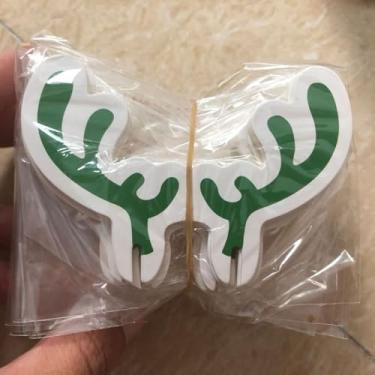 Imagem de 10 peças de decorações de cartão de vinho de Natal com design de chapéu de Papai Noel, cartões de lugar de copo de papel para configuração de mesa de festa, verso em branco para etiquetas de nome de