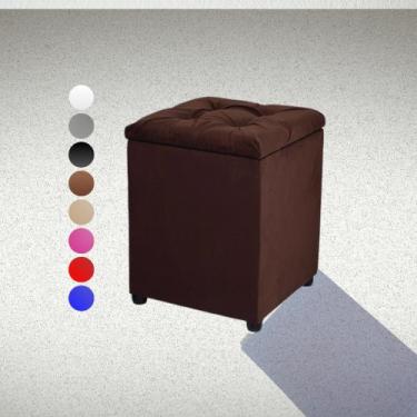 Imagem de Puff Baú Decoração Quadrado Para Mudar O Ambiente - Realizar, Marrom S