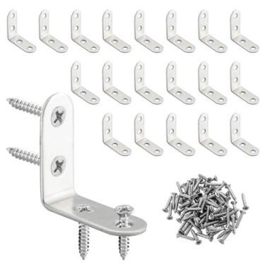 Imagem de Conjunto de suportes de canto com suporte em L Home Master Hardware, 2