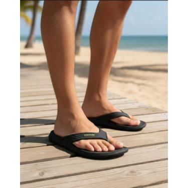 Imagem de Chinelo Ortopédico Super Leve Masculino Boaonda Bolt Conforto, Preto, 