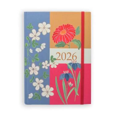 Imagem de AGENDA PLANNER 2026 ANA LUIZA DIÁRIA PEQUENA GARDEN AZUL TECA PAPELARIA