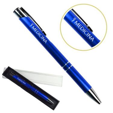 Imagem de Caneta Personalizada Coloridas Cursos Metal Profissional Medicina - Lo