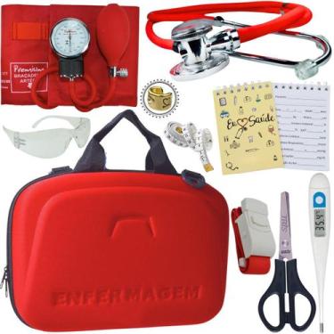 Imagem de Kit Enfermagem Maleta Super Luxo Completa Exclusiva - Love Saude, VERM