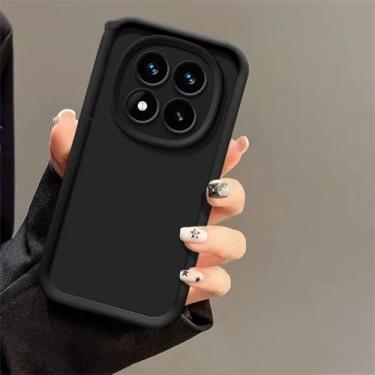 Imagem de Capa de silicone com lente de câmera de cor sólida para Xiaomi Redmi Note 14 Pro Plus 4G 5G Funda, capa traseira, preta, para Redmi 14C