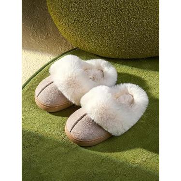 Imagem de Chinelos infantis para meninas, meninos, casa, espuma viscoelástica quente, sapatos de pelúcia macia para quarto, chinelos para uso interno e externo, Damasco, 33-33.5