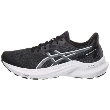 Imagem de Tênis de Corrida Feminino ASICS GT-2000 12, Preto/cinza, 11 Wide