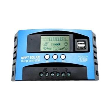 Imagem de Controlador de Carga Solar MPPT 30A/50A/80A/100A com Display LCD 12V/2
