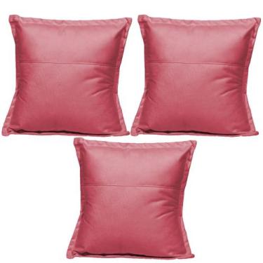 Imagem de Kit 3 Almofadas Cheias para sofá Sala Quarto decorativa 42,5x42,5 Sued