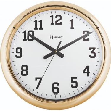 Imagem de Relógio De Parede 40cm Grande Dourado Espelhado Herweg 6128 Cor Do Fundo Branco