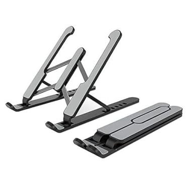 Imagem de Suporte Ajustável para Notebook, Base Ergonômica de Mesa para Home Office, Regulável, Preto