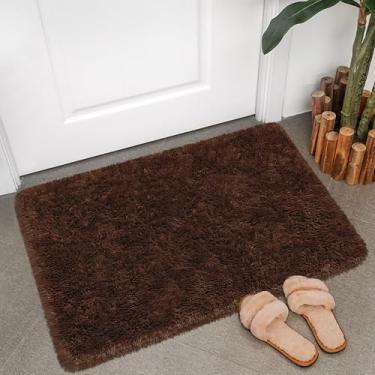 Imagem de ZJYeRug Tapetes de entrada pequenos de 6 x 0,9 m para quarto, mini tapete de área de 5 x 7 cm, marrom, tapete fofo antiderrapante, macio, felpudo e macio, para meninas, crianças, bebês, meninos
