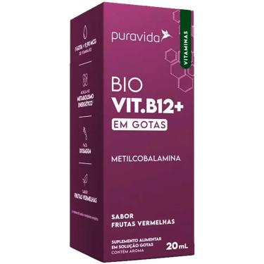 Imagem de B12 Metilcobalamina 20ml Sabor Frutas Vermelhas Puravida
