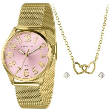 Imagem de Relógio Lince Feminino Ref: Lrgh222L40 K0Dbr2Kx Dourado +
