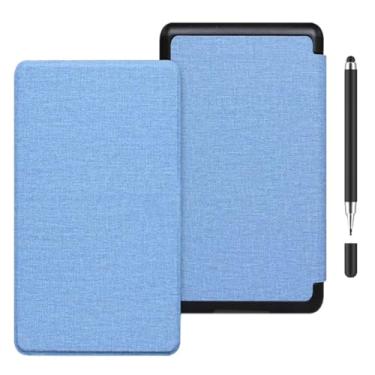 Imagem de Akacy Capa de textura de tecido para Kindle de 6 polegadas 8ª geração (2016, modelos SY69JL). Capa traseira de borracha TPU de silicone flexível e fina, fina, com cantos reforçados (5)