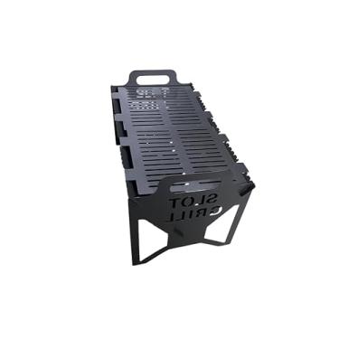 Imagem de Churrasqueira dobrável, fogão portátil de aço, bandeja grande de 50 cm, sem necessidade de ferramentas para montagem imediata, adequada para acampamento, piqueniques, viagens, festas e uso ao ar livre