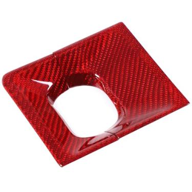 Imagem de Aotumcer Moldura de acabamento da base de câmbio de marchas de controle central de fibra de carbono real compatível com Hummer EV 2022-2026 SUV/SUT, acessórios de moldura de painel de transmissão de