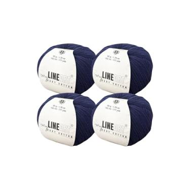 Imagem de MyLineArt Fio de algodão para bebê, 55% algodão, 45% acrílico, fino (2) para crochê e tricô 4 x 1,2,154 g (4 x 50 g) / 4 x 177 m (4 x 162 m), fio macio, fio Amigurumi