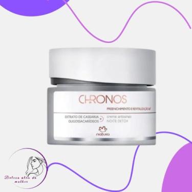 Imagem de Creme Antissinais Natura Chronos 60+ Noite, Hidratante Facial Preenchi