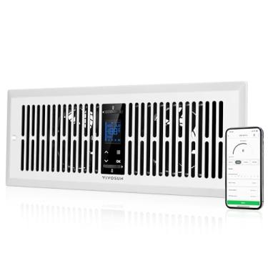 Imagem de VIVOSUN Ventilador booster silencioso para furos de 10 cm 30 cm, ventilador de ventilação de aquecimento com controle de aplicativo de 10 velocidades e direção de vento ajustável, controle de