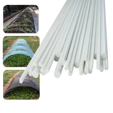 Imagem de TRGCJGH 20 argolas de estufa, aros de jardim para canteiros elevados, suportes de plantas de fibra de vidro sem ferrugem para estufa (tamanho: 5 mm x 1 m))