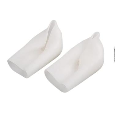Imagem de Silicone Ortopédica Par de Palmilhas em Gel para Calcanhar 11cm x 5,5cm x 6cm, 3cm Altura Interna Protetor para Esporão Transparente