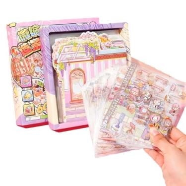 Imagem de 20 PCS 3D Sticker Scene Book for Adults - DIY Horror Adventure House Scene,Fantasy Art Therapy Stickers Collection,Stress Relief,Home Decoration(Style 3)