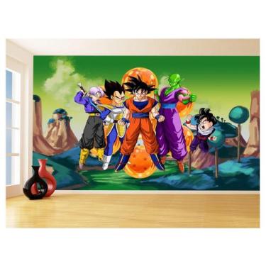 Imagem de Papel De Parede Dragon Ball Goku Vegeta Anime 3,5M Dbz276 - Você Decor
