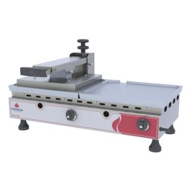Imagem de Grill a Gás Progás 70cm Dupla 1 Prensa Chapa de Alumínio PRA-700G