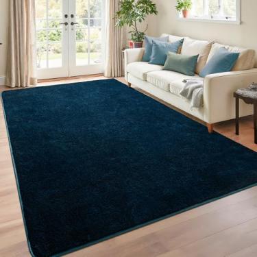 Imagem de Chicrug Tapetes minimalistas laváveis de 10 x 15 cm para quarto, sala de estar, sala de aula, tapete moderno de espuma viscoelástica macia para berçário infantil, tapete interno de camada baixa para