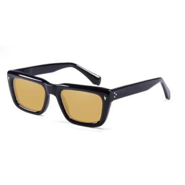 Imagem de JRLLFD Óculos de sol retangulares masculinos de luxo punk, óculos escuros grossos com proteção UV400 (7)