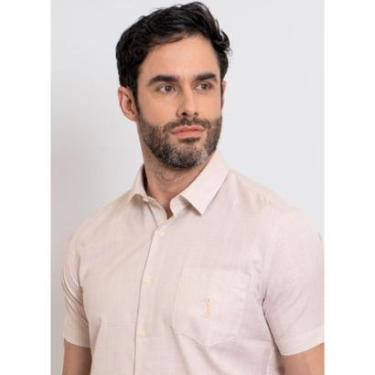 Imagem de Camisa Lisa Aleatory Manga Curta Santorini Bege-Masculino