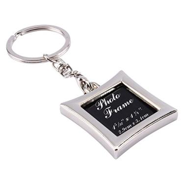 Imagem de Phefop Mini Chaveiro de Liga de Metal para Fotos, Arte de Inserção de Fotos, Presente Personalizado Com Opção de Impressão, para Porta-chaves