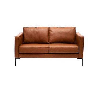 Imagem de Sofá 2 lugares em Couro Ettore Caramelo - Westwing Collection Colorido