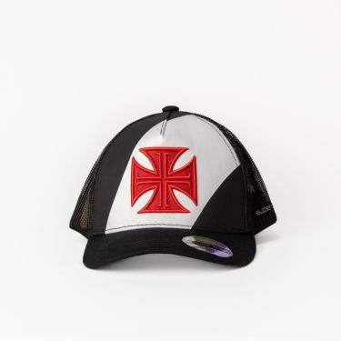 Imagem de Boné Supercap Vasco da Gama Faixa e Cruz de Malta Bordado Infantil-Unissex