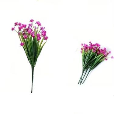 Imagem de 2 peças de arbusto de eucalipto artificial resistente aos raios UV – Planta de plástico falso realista com folhagem verde, jardim de baixa manutenção, varanda ou arbustos de janela (decoração o ano