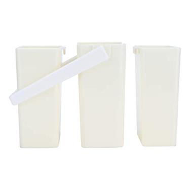 Imagem de Balde de lavagem de escova Pincel de limpeza portátil multifuncional removível com alça 3 pacotes de baldes brancos para aquarela guache Limpeza de escova Esboço ao ar livre