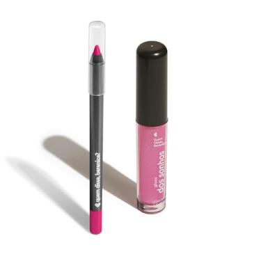 Imagem de Combo Make Pink: Lápis Para Olhos 1,2g + Gloss Labial 4ml
