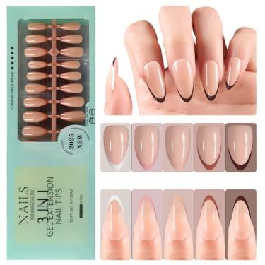 Imagem de Arte de Unha Francesa Vestindo Armadura Ajuste Natural Conveniente Aparência Exquisita Fácil Pegar