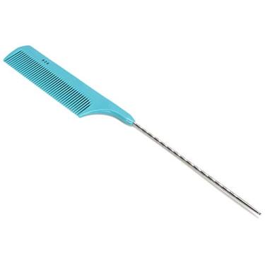 Imagem de Yinhing Pente de Cauda de Cabelo Portátil Profissional para Mulheres Barbearia Pente de Separação e Ferramenta de Modelagem Leve e Design Ideal para Tipos de Cabelo (Azul)