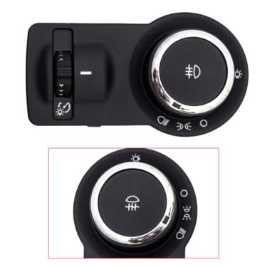 Imagem de Riloer Interruptor de ajuste da lâmpada de neblina do carro, compatível com Chevrolet Chevy Cruze Opel Insignia, 13268707, 13241913, 4291630, 15295228 (sem automóvel)